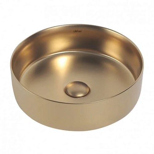 Раковина Abber Bequem 36 см золото матовое - фото 11