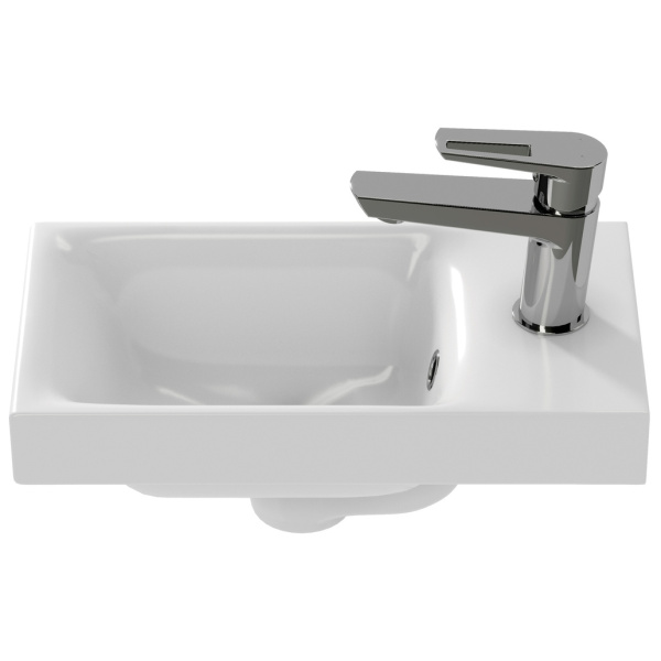 Раковина Cersanit Moduo 40 см белая S-UM-MOD40/1 (детальная фотография), современные, hi-tech