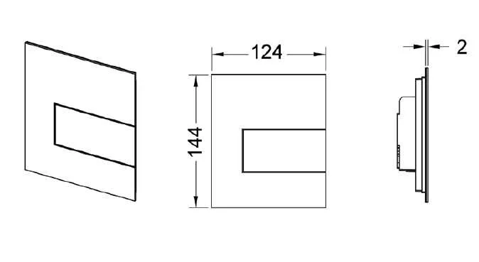 Клавиша смыва, цвет нержавеющая сталь, Tece TECEsquare Urinal 9242810 (детальная фотография), в наличии