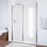 Душевая дверь профиль белый стекло шиншилла Vegas-glass