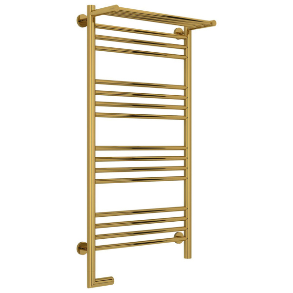 Полотенцесушитель электрический левый, с полкой цвет золото Сунержа Богема 2.0 1000х500 03-5206-1050 (детальная фотография)