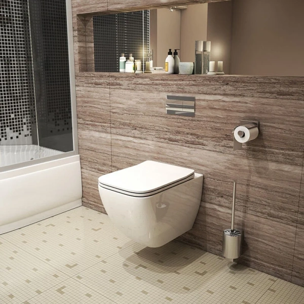 Унитаз подвесной Grossman безободковый GR-4447S (детальная фотография), без бачка, со скрытым бачком