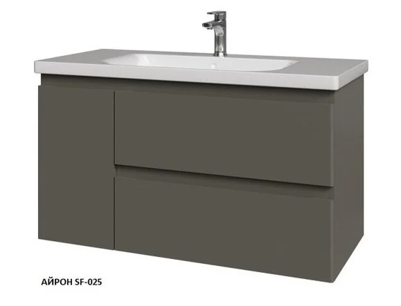 Тумба под раковину подвесная Caprigo Forte 120 см айрон, левая 36117L-SF025 (детальная фотография)