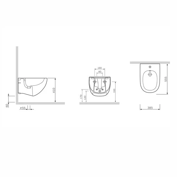 Биде подвесное Am.Pm Sensation белое C303411WH (детальная фотография), современные, hi-tech