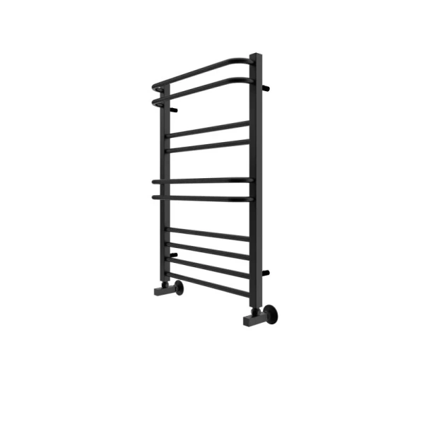 Полотенцесушитель водяной Акватек Бетта 50x80 см черный муар AQ KRC1080BL (детальная фотография), лесенка, вертикальные