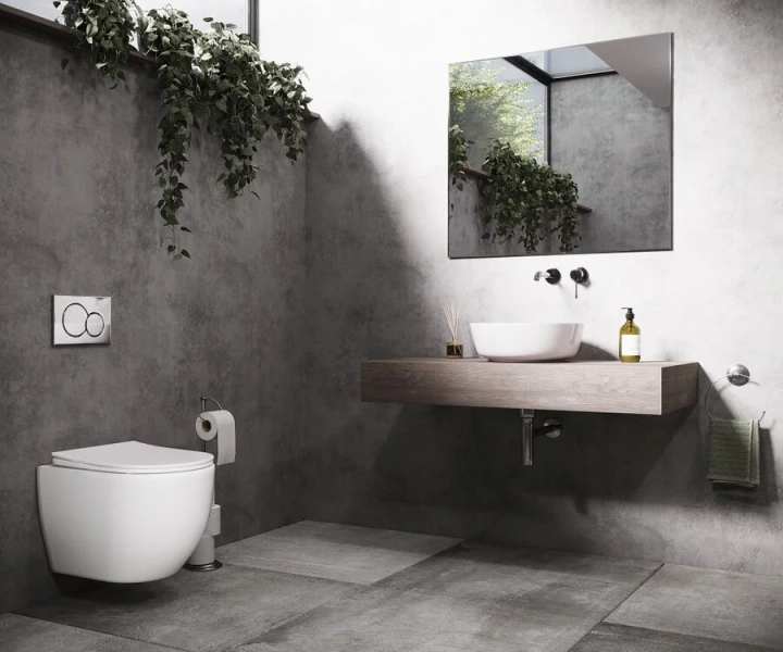 Унитаз подвесной Ceramica Nova Mia безободковый CN1805 (детальная фотография), недорогие, безободковые, сиденье с микролифтом , с антивсплеском