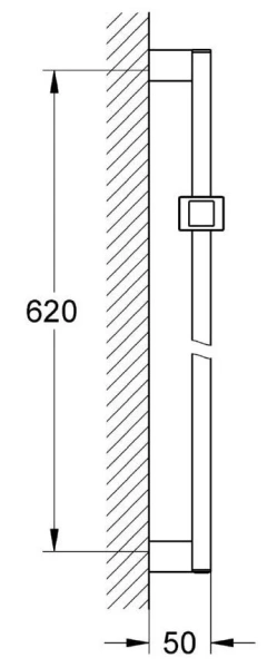 Душевая штанга Grohe Euphoria Cube 27892000 (детальная фотография), штанги для душа