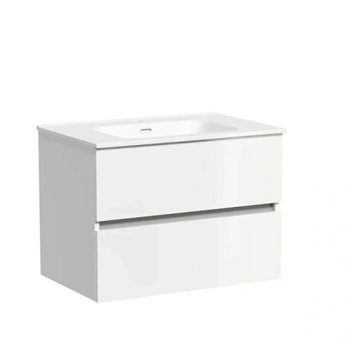 Тумба под раковину подвесная Sancos Urban 70 см белый глянец - фото 5