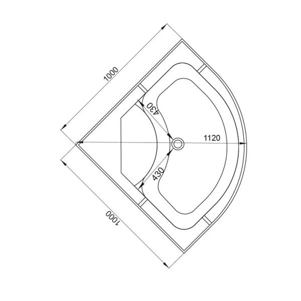 Душевая кабина Deto L 100x100 см с гидромассажем L910GM (детальная фотография), с высоким, глубоким поддоном, глубокий поддон