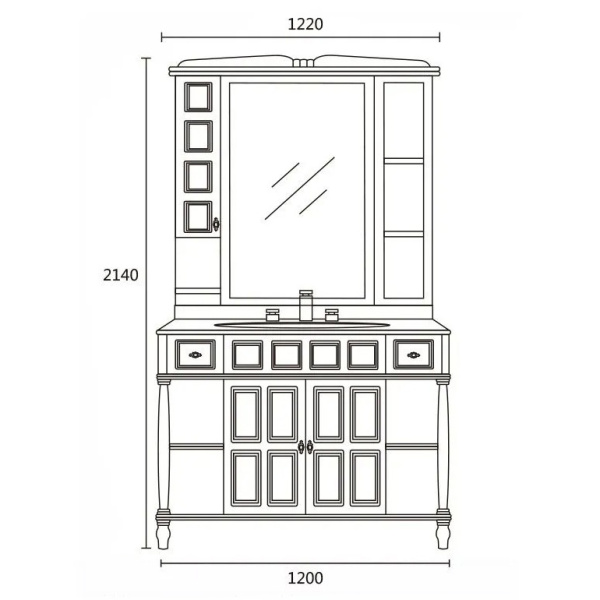 Схема (детальная фотография), под врезную раковину
