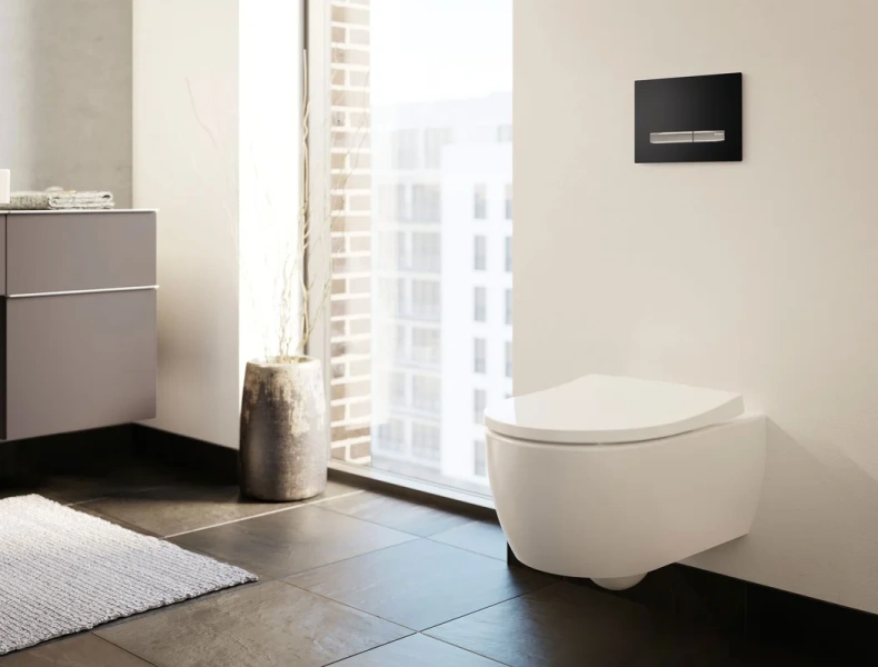 Унитаз подвесной Geberit iCon с сиденьем микролифт 501.664.00.1 (детальная фотография), без бачка, со скрытым бачком