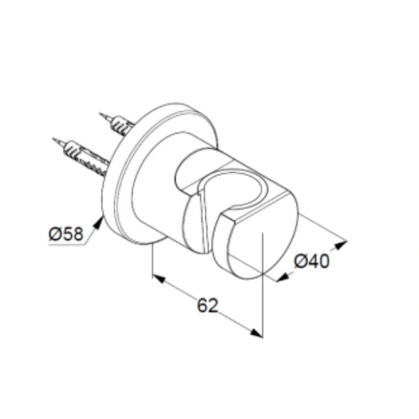 Держатель для душа Kludi Nova Fonte 20552 настенный (детальная фотография), в наличии