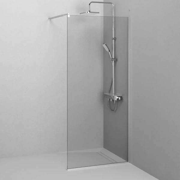 Душевая перегородка Am.Pm Func W84WI-90-F1 90 см универсальная (детальная фотография), прозрачные