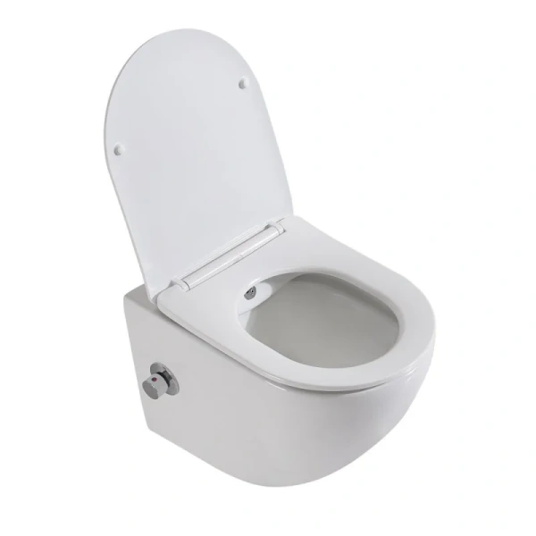 Унитаз подвесной BelBagno Uno с функцией биде BB3105CHR-BS/SC (детальная фотография), белые