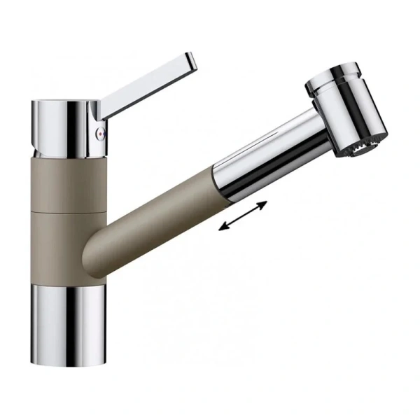 Смеситель для кухни серый беж Blanco Tivo-S 517619 (детальная фотография)