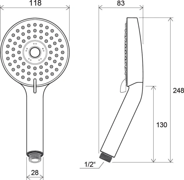 Душевая лейка плоская Ravak 953.00 X07P009 (детальная фотография), современные, hi-tech index_1