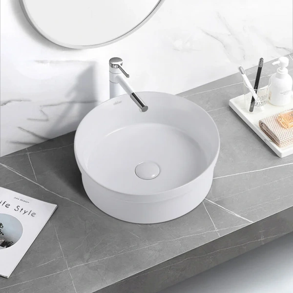 Раковина Abber Bequem AC2103 40 см накладная (детальная фотография), накладные (на столешницу), пристенные