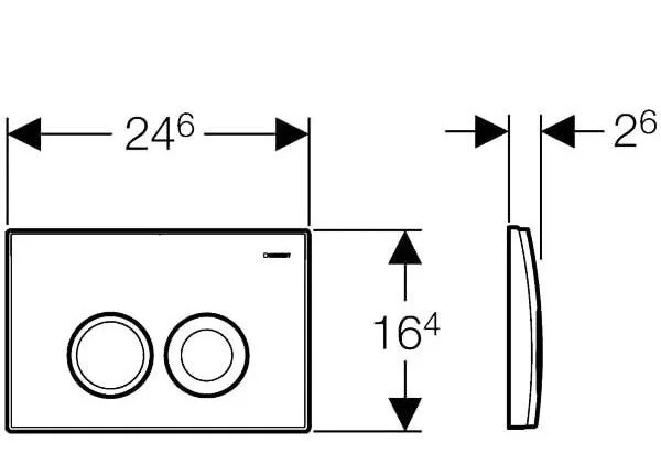 Клавиша смыва Geberit Delta 21 белая 115.125.11.1 (детальная фотография), по запросу