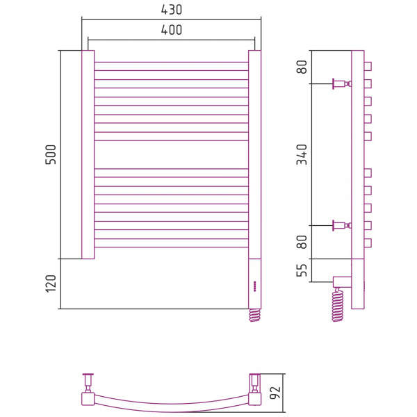 Схема (детальная фотография), хром