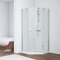 Душевой уголок профиль глянцевый хром стекло прозрачное Vegas-glass