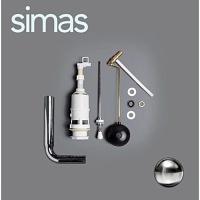 Механизм смыва для бачка Simas с боковой ручкой, хром