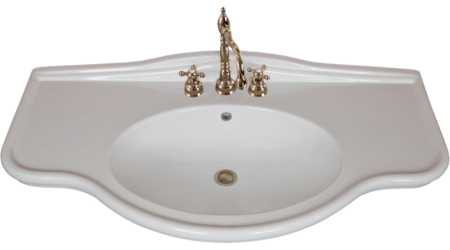 Раковина, керамика, 3 отверстия для смесителя, La Beaute Sabrina CON110DB3 (детальная фотография)