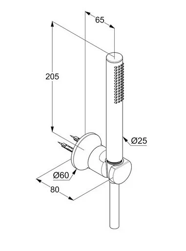 Душевой комплект Kludi Nova Fonte хром 2085005-35 (детальная фотография), душевые гарнитуры