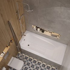 Ванна чугунная Jacob Delafon Repos 180х85 см без отверстий для ручек, антискользящее покрытие