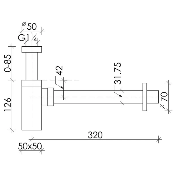 Сифон для раковины Ceramica Nova черный 70002MB (детальная фотография), другие