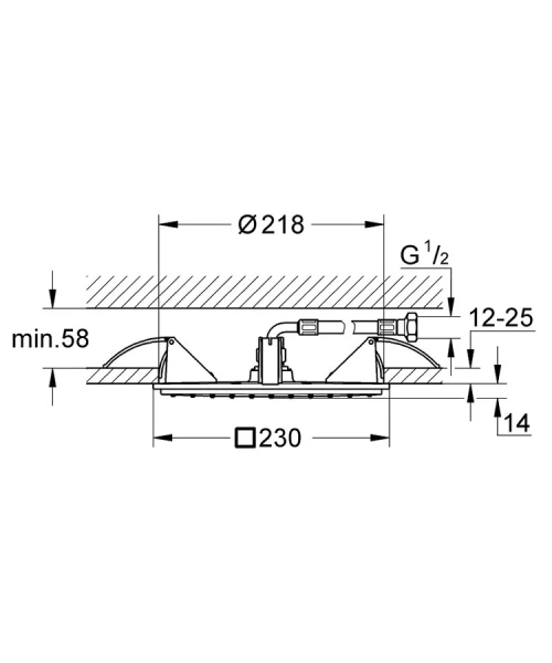 Верхний душ Grohe Rainshower Allure 27863000 (детальная фотография), верхние души