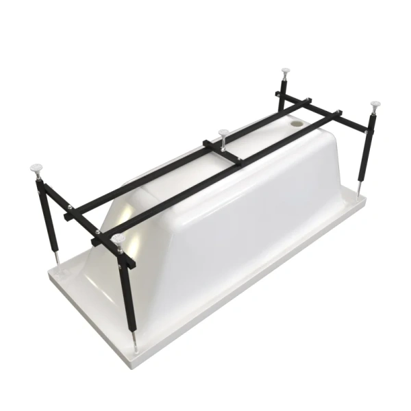 Акриловая ванна Радомир Веста 2-89-2-0-1-256Р, 170 х 70 см, фронтальный экран, каркас разборный, сифон, слив-перелив автомат в комплекте, белая (детальная фотография), 170х70