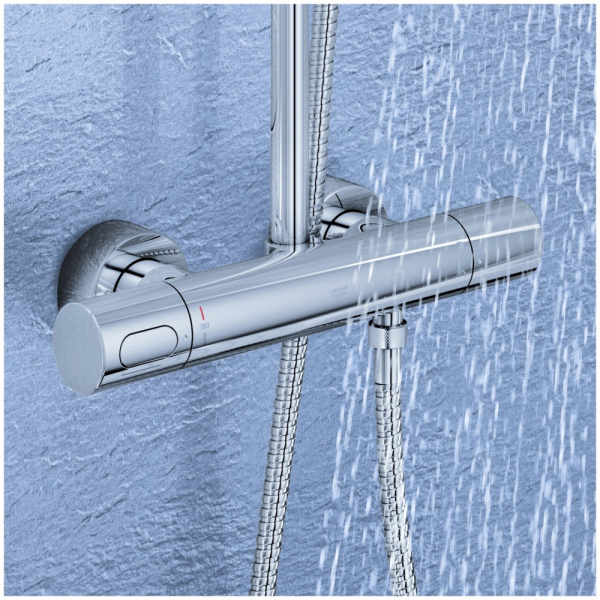 Душевая система Grohe Rainshower System 27966000 (детальная фотография), с тропическим душем