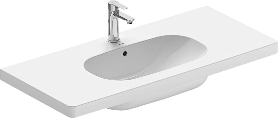 Раковина Duravit D-code 105 см белая 03421000002 (детальная фотография)