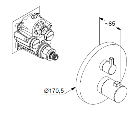 Смеситель для душа Kludi Nova Fonte белый 208355315 (детальная фотография), для душа