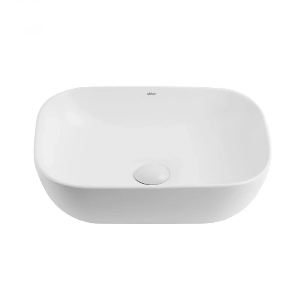 Раковина Abber Rechteck 46 см белая матовая AC2200MW (детальная фотография), накладные (на столешницу), пристенные