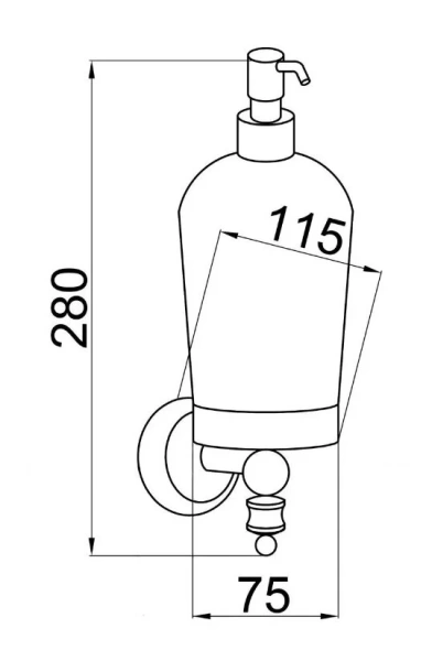 Дозатор для мыла Boheme Palazzo с белым декором розетки 10117 (детальная фотография), классические, ретро, декорированные