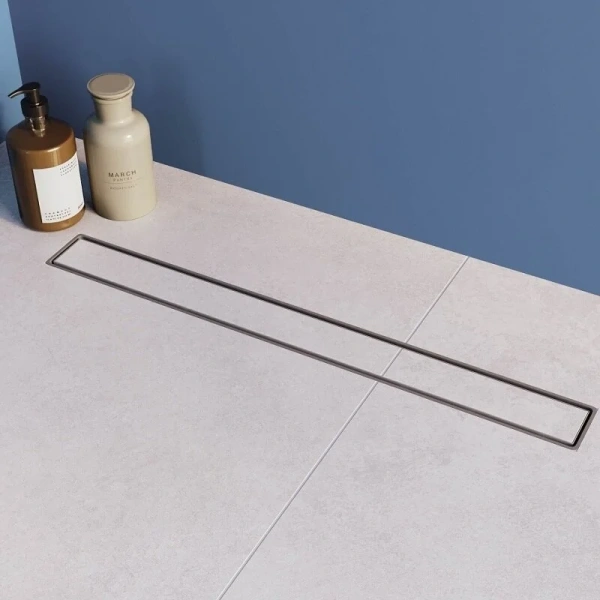 Душевой лоток RGW Drain Leo 80 см хром 60212180-01 (детальная фотография), для монтажа в пол