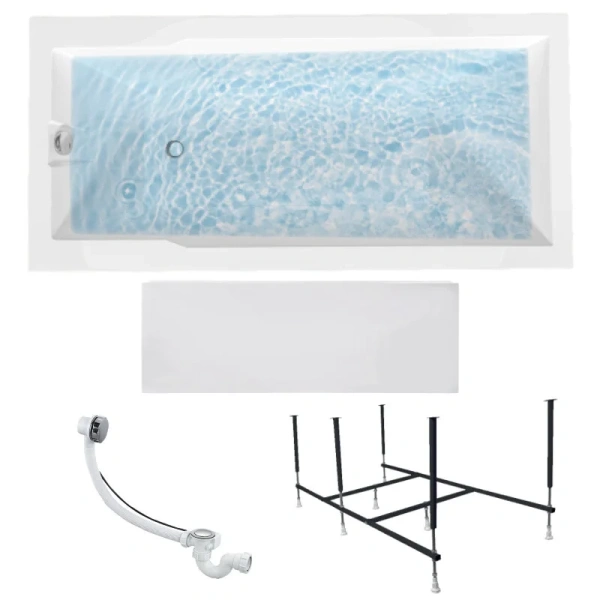 Ванна акриловая 1MarKa Raguza 01ра1880кп, 180 x 80 см, цвет белый (детальная фотография), 180х80