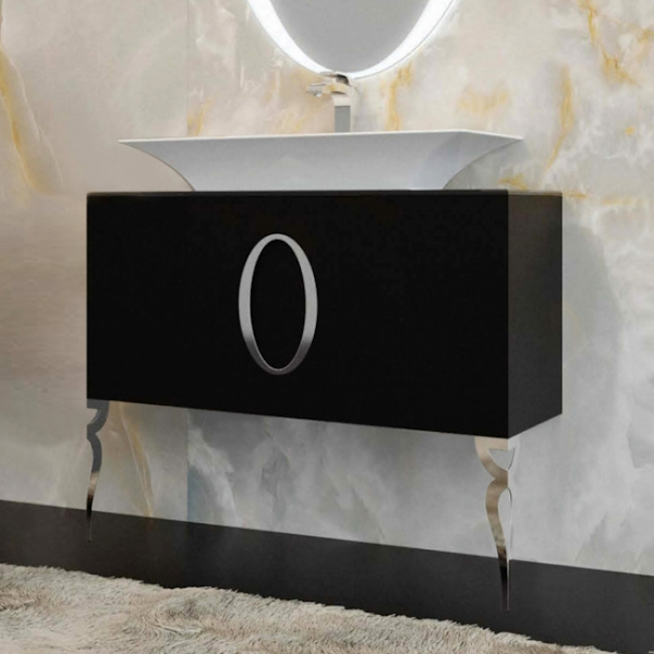 Тумба с раковиной напольная La Beaute SAVOIE 100 см (детальная фотография), комплект (набор)