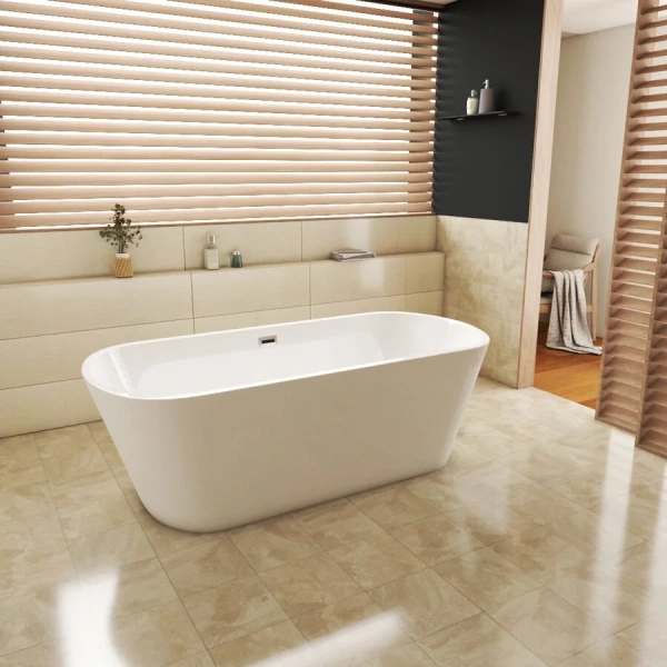 Ванна акриловая Grossman 180x80 см белая GR-1502 (детальная фотография), современныe, hi-tech