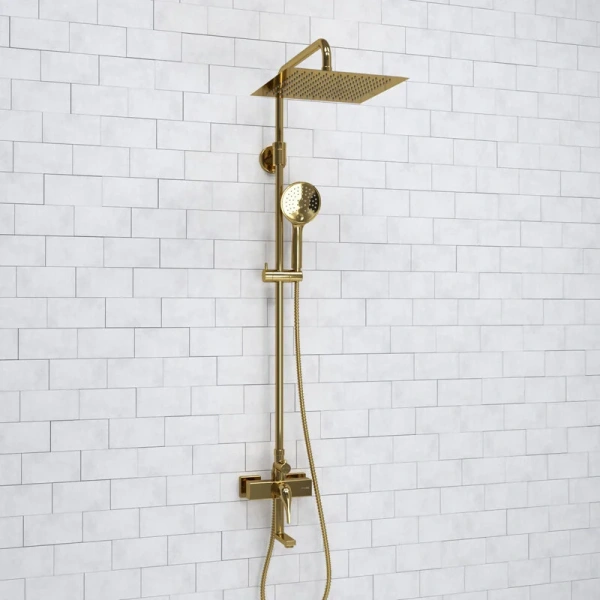 Душевая стойка WasserKRAFT Sauer глянцевое золото A171.261.207.PG (детальная фотография), золото