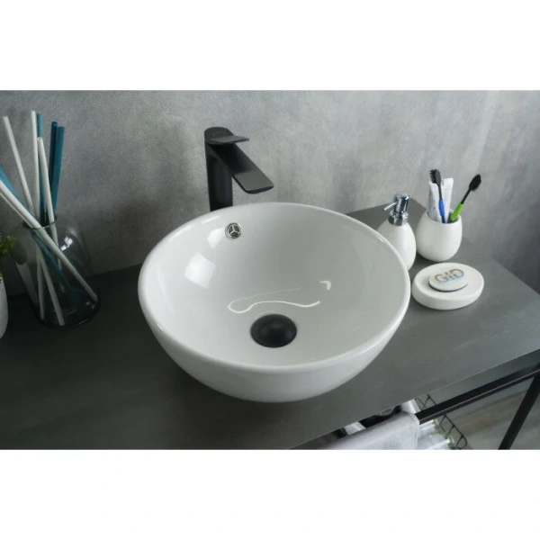 Раковина GID Esfera N9002 39 см круглая 51102 (детальная фотография), керамические