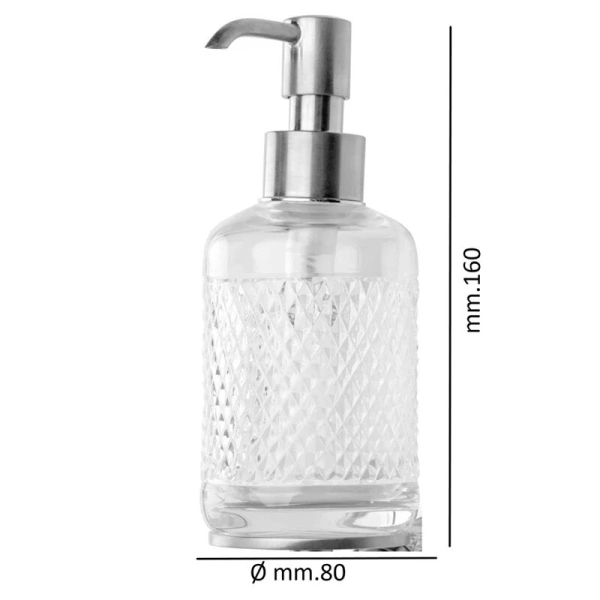 Дозатор для мыла Boheme Aura хром 10250-CR (детальная фотография), классические, ретро, с кристаллами swarovski