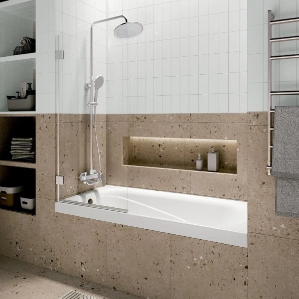 Ванна акриловая Niagara Atrio 150x70 см белая NG-A15070 (детальная фотография), приставные, встраиваемые