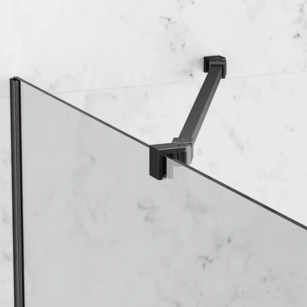 Душевая перегородка Berges Sky Black 90 см прозрачное стекло, профиль черный 064009 (детальная фотография), современные, hi-tech