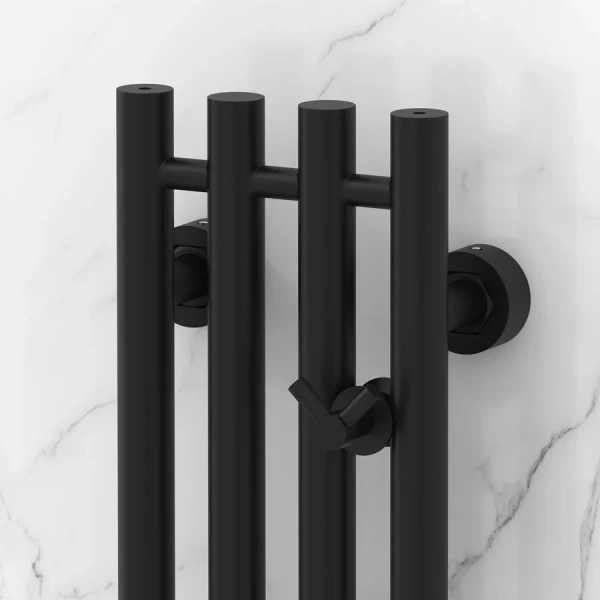 Полотенцесушитель водяной Сунержа Кантата PRO 15х150 см черный матовый 31-0446-1515 (детальная фотография), вертикальные, узкие, другие