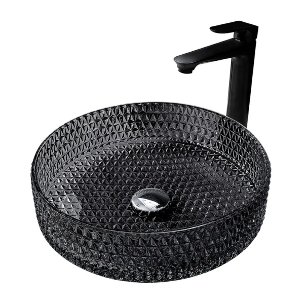 Раковина Abber Glas 39,5 см черная AK2301B (детальная фотография)