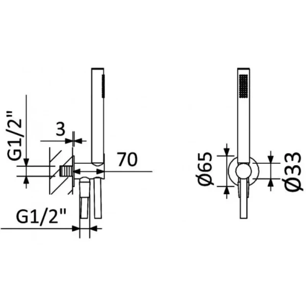 Душевой комплект Cezares CZR Sunrise CZR-B-KD-M-SR (детальная фотография), душевые комплекты, наборы