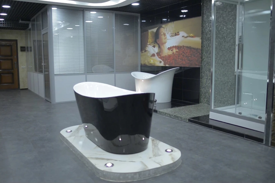 Ванна акриловая, цвет Black Agate, Lagard Minoti lgd-mnt-ba (детальная фотография), черные