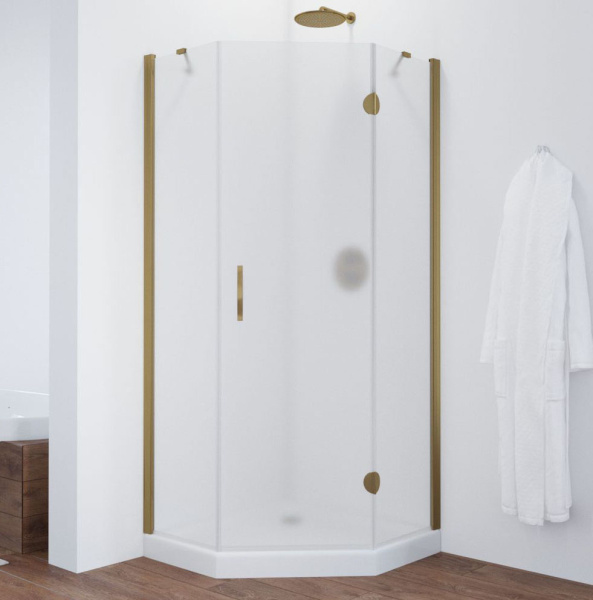 Душевой уголок профиль бронза стекло сатин Vegas-glass AFA-Pen TUR NOVO 90 05 10 R (детальная фотография)